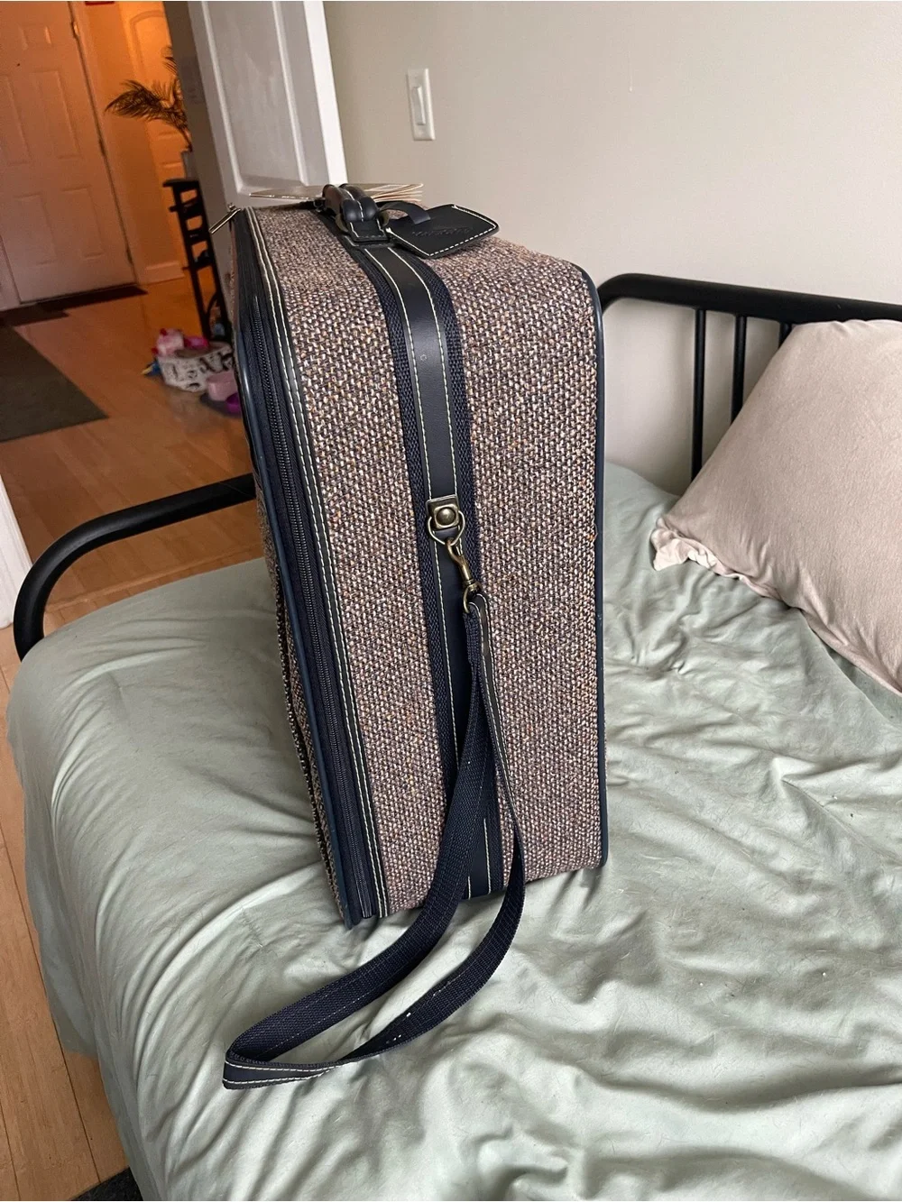 Adolfo Brown Tweed Garment & Travel Organizer Set